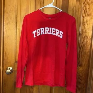 5/$25 🎆 EUC Long Sleeve Red Boston University Terriers Tee Size Small